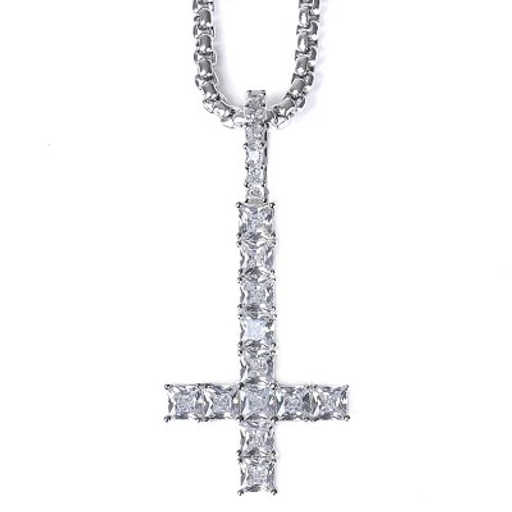 Opium Upside Down Cross Chain