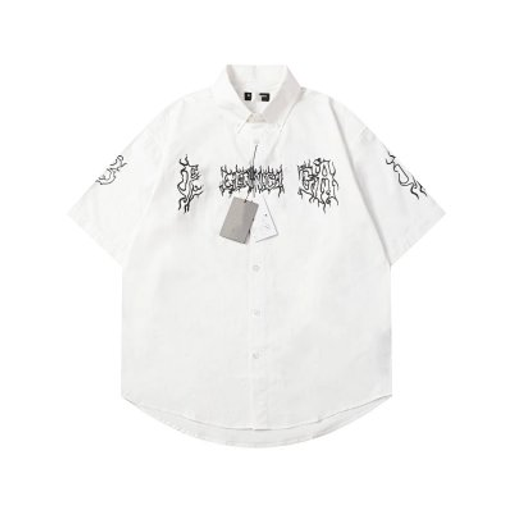 Balenciaga Raver Button Polo T-Shirt